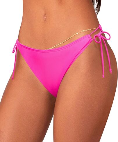Women Bikini Bottoms Side Tie String Bikini Bottom Low Rise Swimsuit Bathing Suit Bottoms in Saudi Arabia