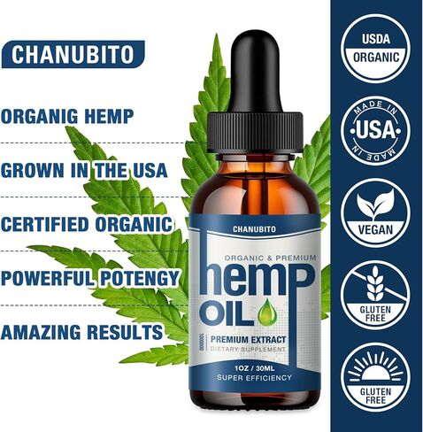 عبوتان من زيت القنب العضوي - 100% قطرات قنب طبيعية 1,000,000 قوة قصوى - زيوت القنب نباتية ممتازة، غير معدلة وراثيًا، نمت، صنع في الولايات المتحدة الأمريكية in Kuwait