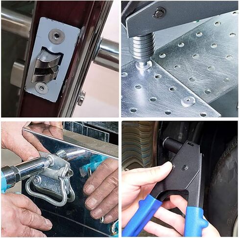 VAKTOK- 50 قطعة 3/16 × 1 بوصة (4.8 × 25 مم) مجموعة متنوعة من المسامير العمياء المصنوعة من الألومنيوم ذات شفة كبيرة برشام أعمى برشام سحب أساسي فضي للاستخدام الداخلي والخارجي برشام أعمى من النوع المفتوح in Kuwait