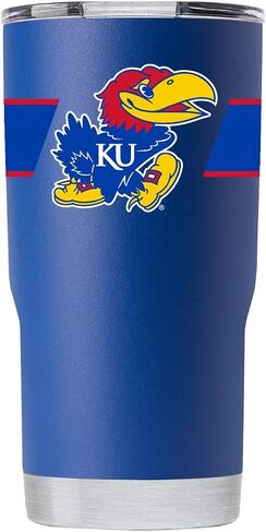Gametime Sidekicks Kansas 20oz Blue Tumbler - Officially Licensed, 18/8 Stainless Steel, Double-walled, Vacuum-insulated, UV LED Printed Logos, Sweatless, Stays Hot/Cold - 360 Wrap in Saudi Arabia