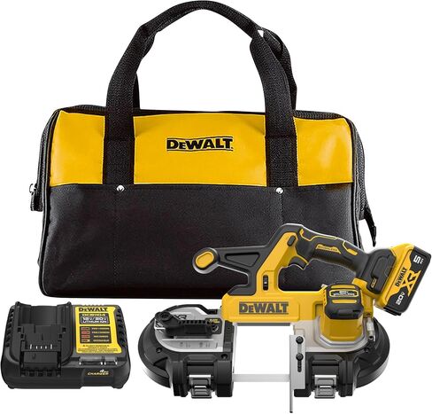 المنشار الحزامي DEWALT 20V MAX XR، محرك بدون فرش، محمول ولاسلكي، سعة القطع 3-3/8 بوصة، أداة عارية فقط (DCS378B) in Saudi Arabia