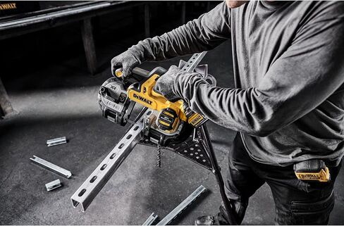 المنشار الحزامي DEWALT 20V MAX XR، محرك بدون فرش، محمول ولاسلكي، سعة القطع 3-3/8 بوصة، أداة عارية فقط (DCS378B) in Saudi Arabia