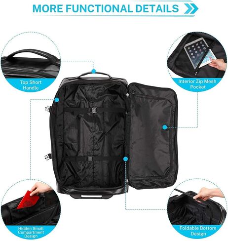 حقيبة جونيكس دفل بعجلات، 70 لتر مع مكعبات تعبئة مضغوطة in Kuwait