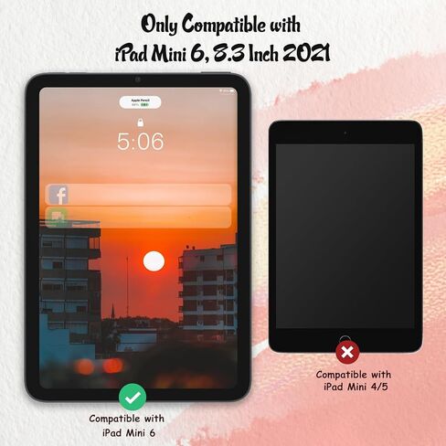واقي شاشة بيرسيم مكون من عبوتين من ملمس الورق متوافق مع iPad Mini 6 (8.3 بوصة) 2021، مضاد للتوهج لجهاز iPad Mini الجيل السادس من الرسم، خالٍ من الفقاعات، حساسية عالية للمس، صديق للحافظة in Kuwait