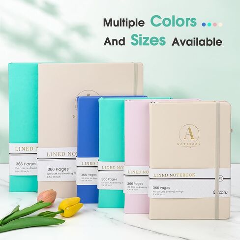 دفتر يوميات، 366 صفحة 5.6 بوصة × 8.3 بوصة، مجلة مبطنة بورق سميك 100 جرام في المتر المربع، دفتر صغير بغلاف مقوى للعمل والمدرسة وتدوين الملاحظات ومذكرات السفر in Kuwait