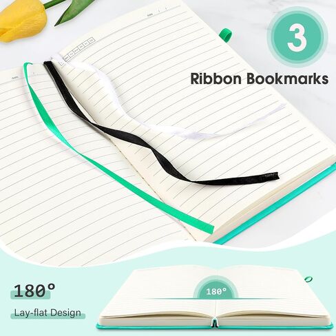 دفتر يوميات، 366 صفحة 5.6 بوصة × 8.3 بوصة، مجلة مبطنة بورق سميك 100 جرام في المتر المربع، دفتر صغير بغلاف مقوى للعمل والمدرسة وتدوين الملاحظات ومذكرات السفر in Kuwait