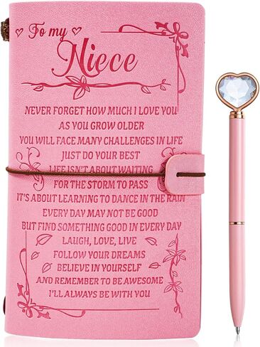 To My Bestie Leather Journal Set with Pen,Best Friend Birthday Gifts,140 Page Refillable Writing Journal Travel Diary Gifts for Best Friends Women Birthday in Saudi Arabia