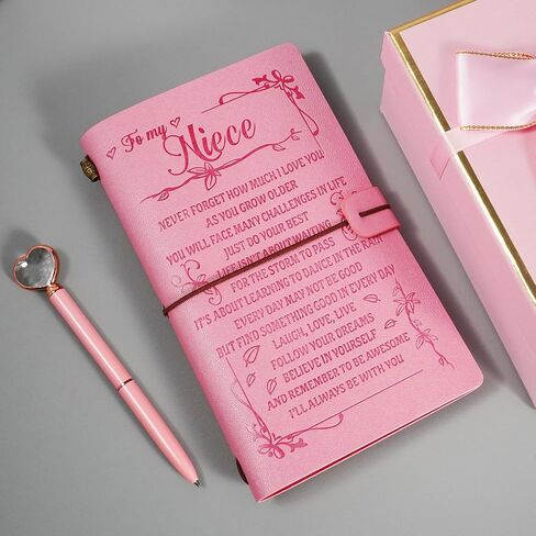 To My Bestie Leather Journal Set with Pen,Best Friend Birthday Gifts,140 Page Refillable Writing Journal Travel Diary Gifts for Best Friends Women Birthday in Saudi Arabia