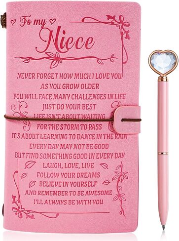 To My Bestie Leather Journal Set with Pen,Best Friend Birthday Gifts,140 Page Refillable Writing Journal Travel Diary Gifts for Best Friends Women Birthday in Saudi Arabia