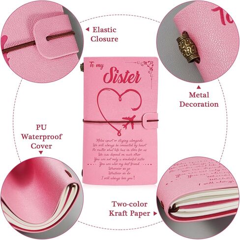 مجموعة مجلة جلدية من To My Niece مع قلم، هدايا لابنة أخت، 140 صفحة قابلة لإعادة الملء، دفتر يوميات للسفر، كتاب رسم التخرج، العودة إلى المدرسة، تشجيع عيد الميلاد، هدايا عيد الميلاد لابنة أخت in Kuwait