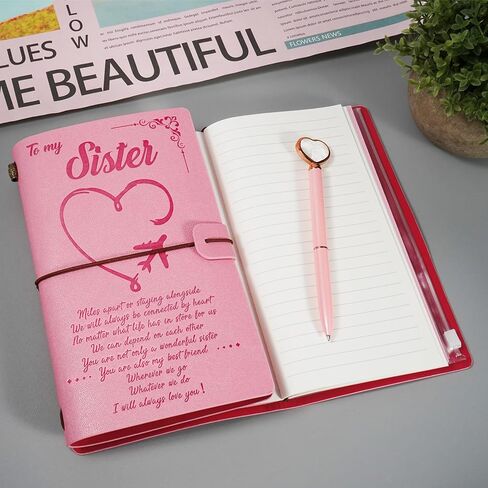 مجموعة مجلة جلدية من To My Niece مع قلم، هدايا لابنة أخت، 140 صفحة قابلة لإعادة الملء، دفتر يوميات للسفر، كتاب رسم التخرج، العودة إلى المدرسة، تشجيع عيد الميلاد، هدايا عيد الميلاد لابنة أخت in Kuwait