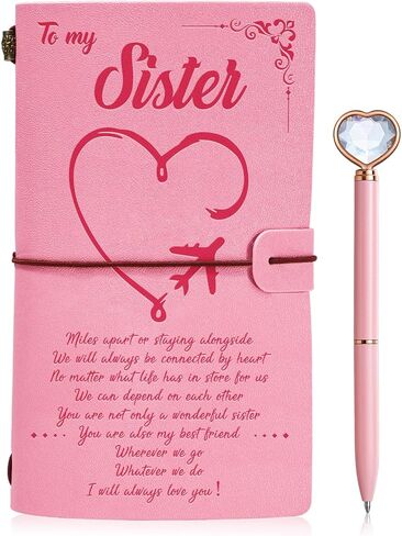 مجموعة مجلة جلدية من To My Niece مع قلم، هدايا لابنة أخت، 140 صفحة قابلة لإعادة الملء، دفتر يوميات للسفر، كتاب رسم التخرج، العودة إلى المدرسة، تشجيع عيد الميلاد، هدايا عيد الميلاد لابنة أخت in Kuwait