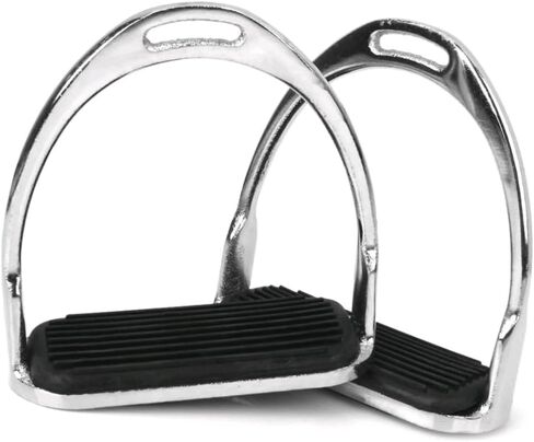 ركاب أسود خفيف الوزن لركوب الخيل تجهيزات مداس مطاطية للفروسية (قطعتان) in Kuwait