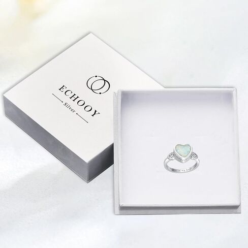 خاتم جرة القلب للرماد 925 من الفضة الاسترليني الوردي أوبال حرق جرة الجرة يحمل رمادًا تذكاريًا محبوبًا مجوهرات رماد تذكارية للنساء والفتيات مقاس 7-9 in Kuwait