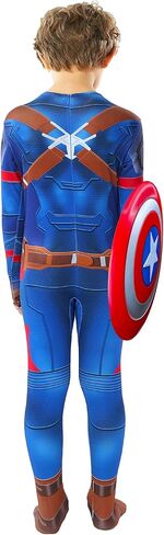 زي الهالوين التنكري للأطفال بدلة رأس البطل الخارق قابلة للفصل مجموعة ملابس داخلية عالية التمدد in Kuwait