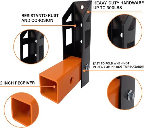 حامل جداري بطول 2 بوصة، حامل دراجة على الحائط، حامل جداري لدراجة المرآب قابل للطي، حامل دراجة للمرآب، حامل حامل تخزين البضائع لمستقبل وصلة المقطورة للشاحنة، جرار الحديقة، أقصى حمولة 300 رطل in Kuwait