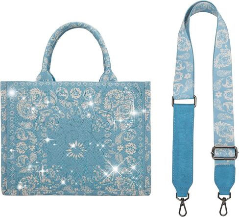 Montana West Sparkly Tote Bag Cashew Flower Satchel Handbags Western Top Handle Purses in Saudi Arabia