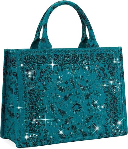 Montana West Sparkly Tote Bag Cashew Flower Satchel Handbags Western Top Handle Purses in Saudi Arabia