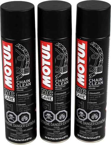 Motul 103243 C1 سلسلة نظيفة O وX وZ-Ring متوافقة مع 400 مل/9.8 أونصة سائلة، 3 عبوات in Saudi Arabia