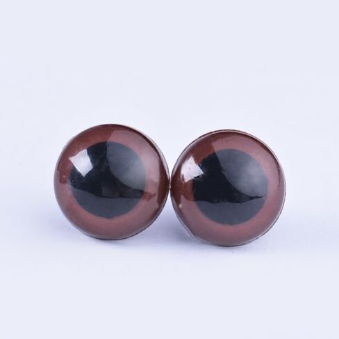 100PCS Brown Plastic Safety Screw Eyes Craft Eyes with Plastic Washer for Bear Animal Puppet Doll Plush Crafts Making Accessories (10mm) in Saudi Arabia