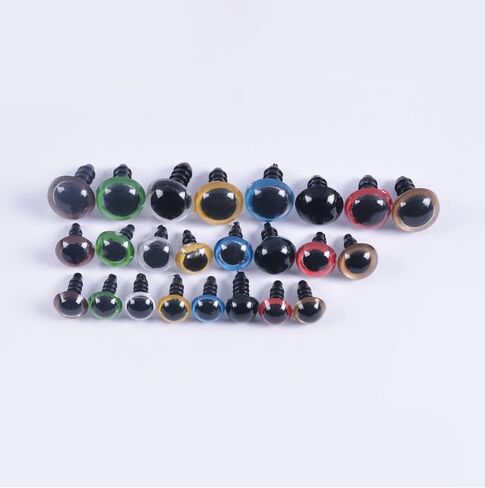 100PCS Brown Plastic Safety Screw Eyes Craft Eyes with Plastic Washer for Bear Animal Puppet Doll Plush Crafts Making Accessories (10mm) in Saudi Arabia