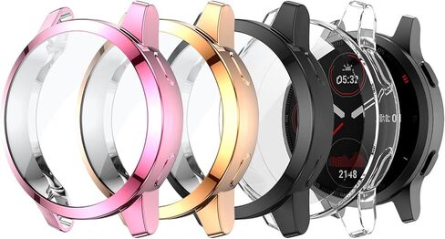 4-Pack Screen Protector Compatible with Garmin Venu 2s & Vivoactive 4s Case, Soft TPU Plated Case All-Around Protective Full Cover Face Bumper for Garmin Venu2s (40mm) / Vivoactive4s in Saudi Arabia
