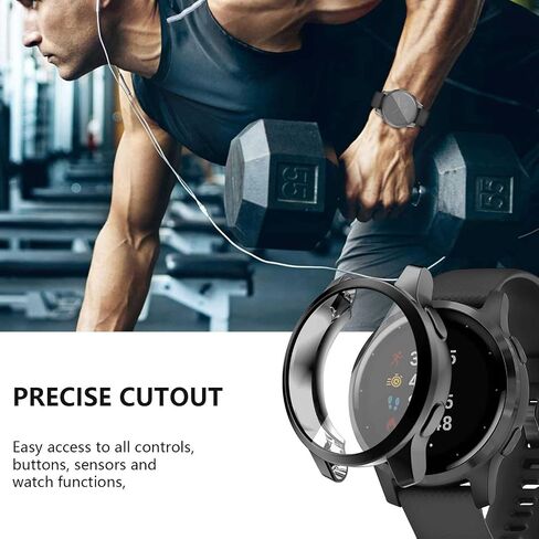 4-Pack Screen Protector Compatible with Garmin Venu 2s & Vivoactive 4s Case, Soft TPU Plated Case All-Around Protective Full Cover Face Bumper for Garmin Venu2s (40mm) / Vivoactive4s in Saudi Arabia