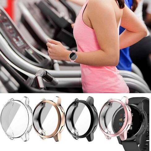 4-Pack Screen Protector Compatible with Garmin Venu 2s & Vivoactive 4s Case, Soft TPU Plated Case All-Around Protective Full Cover Face Bumper for Garmin Venu2s (40mm) / Vivoactive4s in Saudi Arabia