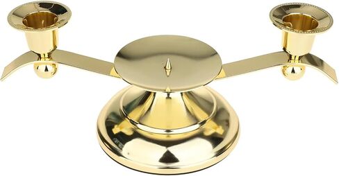 حاملات شموع الزفاف من Unity لمجموعة الاحتفالات، إكسسوارات يوم الزفاف لتزيين حفل الاستقبال، حامل شمعدان موحد بعمود مستدق ذهبي بـ 3 أذرع للمناسبات الرسمية وكنيسة الزفاف in Kuwait