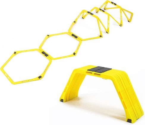 Hex Agility Rings for Speed Training & Agility Footwork Training Speed Hurdles Ladder 6 Rings in Saudi Arabia