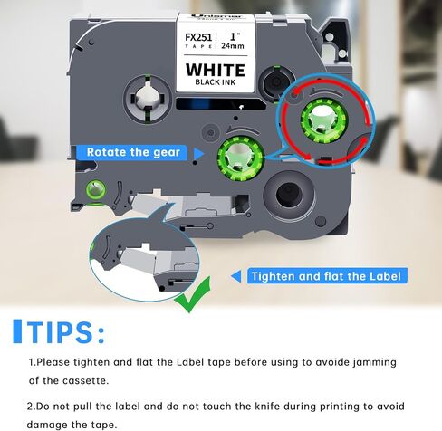 Unismar TZe-FX241 18mm 0.7" Flexible-ID Laminated White Replacement for Brother TZe-FX241 TZ Tape Flexible Cable Wire Label Tape Black on White for P Touch PTD400 PTD410 PTD400AD PTD600, 5-Pack in Saudi Arabia