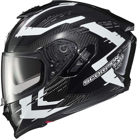 ScorpionEXO ST1400 Carbon Fiber Full Face Sport Touring Street Motorcycle Helmet Airfit Sytem Bluetooth Ready Speaker Pockets DOT ECE Approved Adult in Saudi Arabia