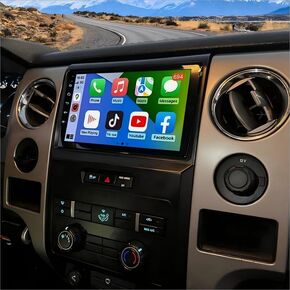 شاشة لمس 9 بوصة لسيارة Ford F150 2009-2014 Wireless Carplay Android Car Stereo Support Wireless Android Auto مع WiFi GPS Navigation AHD كاميرا احتياطية FM RDS مستقبل راديو EQ SWC 2G+64G in Kuwait