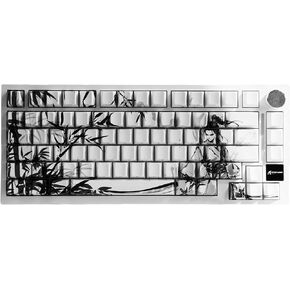 لوحة مفاتيح ميكانيكية للألعاب ATTACK SHARK X820ULTRA لاسلكية مع شاشة TFT ذكية ومقبض، PBT مطبوعة على الجانب، لوحة مفاتيح TKL بنسبة 75%، BT5.0/2.4 جيجا هرتز/USB-C، RGB Black Warrior in Kuwait