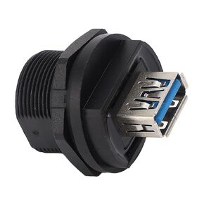 Garosa USB 3.0 Dual Female Connector, Threaded Water Adapter, Fast Data Transfer 5Gbps for Industrial Use, Easy Installation, Compatible with USB 2.0 in Saudi Arabia