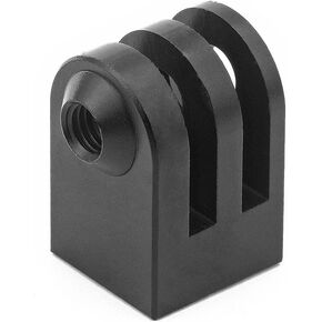 1/4" Mini Tripod Mount Adapter for Action Camera - Aluminum Alloy, Black, Compatible with Sport Action Cameras and Selfie Sticks in Kuwait