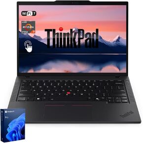 Lenovo PCONLINE 2025-2026 ThinkPad P14s Business Laptop, AMD Ryzen AI 7 PRO 350, 14" FHD+ IPS Touchscreen, 96GB DDR5, 4TB SSD, Wi-Fi 7, HDMI, Windows 11 Pro, Black, Copilot+ Mobile Workstation in Kuwait