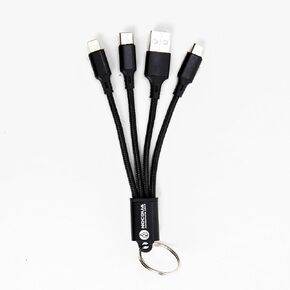 كابل شحن متعدد 4 في 1 من Nocqua - كابلات شحن سريعة لأجهزة متعددة متوافقة مع USB-C وكابل USB صغير وكابل Lightning، سلك شحن متعدد محمول للهواتف ونظام تحديد المواقع والمزيد، 5 بوصات أسود in Kuwait
