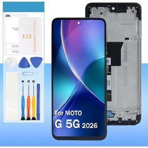 Yondista لـ Mototola Moto G 5G 2026 استبدال الشاشة XT2613-1 6.7 بوصة شاشة LCD تعمل باللمس مجموعة رقمنة - OEM - إطار أسود in Kuwait