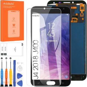 شاشة بديلة لشاشة Samsung Galaxy J4 2018 لشاشة Samsung J400 LCD SM-J400G، SM-J400F، SM-J400M أجزاء إصلاح مجموعة التحويل الرقمي التي تعمل باللمس (أسود) in Kuwait