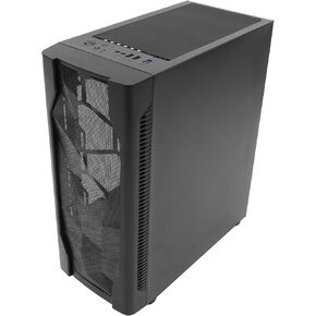 حافظة كمبيوتر ATX من الزجاج المقسى، لوحة جانبية لسطح المكتب، حاوية مضيفة، هيكل ألعاب مع دعم كامل لتبريد المياه لبناء جهاز كمبيوتر عالي الأداء، أسود in Kuwait