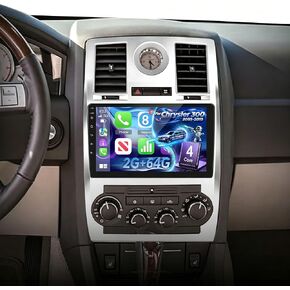 Car Radio for Chrysler 300 2005 2006 2007 2008 2009 2010, [2+64] 9 inch Touchscreen Stereo with Carplay/Android Auto, GPS, WiFi, Bluetooth, SWC, FM/RDS, Mirror Link in Saudi Arabia