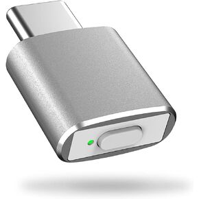 محرك ماوس USB C غير قابل للاكتشاف من Mouse Jiggler، متذبذب ماوس تلقائي من النوع C مع 3 أوضاع اهتزاز وزر تبديل، يبقي الكمبيوتر/الكمبيوتر المحمول/الكمبيوتر الشخصي مستيقظًا، التوصيل والتشغيل (فضي) in Kuwait