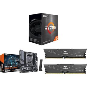 مجموعة ذاكرة اللوحة الأم لوحدة المعالجة المركزية Newegg - حزمة Ryzen 5 5500 مع B550M Gaming X WIFI6 وTG T-Force Vulcan Z 16 جيجابايت (2 × 8 جيجابايت) DDR4 3600 in Kuwait