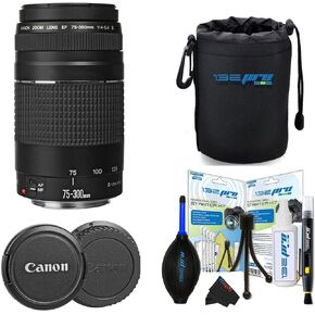 عدسة تكبير كانون EF 75-300 ملم f/4-5.6 III لكاميرا كانون اس ال ار، 6473A003 (مجددة) in Kuwait