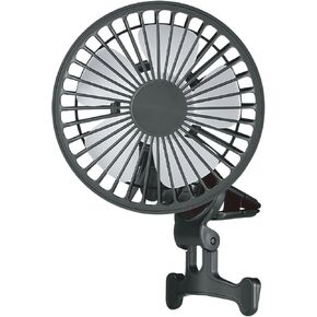 Auto Oscillating USB Car Vent Fan, 3 Speed Powerful Portable Clip On Car Cooling Fan to Boost Cold Air, Quiet Brushless Motor 360° Rotation with Colorful Light for SUV Van RV Pickup Truck in Saudi Arabia