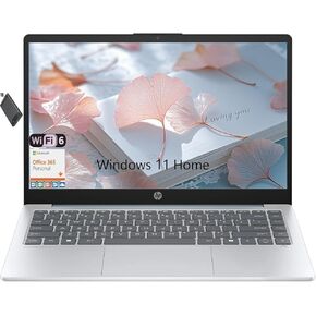 HP Stream 14" HD Laptop, AMD Athlon 7120, 4GB DDR5, 1.5TB Storage (512GB SSD + 1TB 9H Portable Disk), 1 Year Office 365, Bluetooth, Wi-Fi, Windows 11 Pro, Moonlight Blue in Kuwait