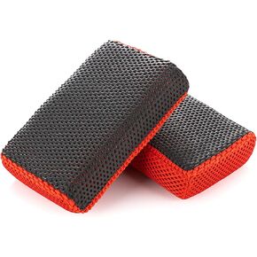 The Rag Company - Ultra Clay Scrubber - Fast and Effective Removal of Paint Contaminants, Light Overspray, and More; Dual Sided Design for Scrubbing and Clay Work; Deep Clean Glass (2-Pack) in Kuwait