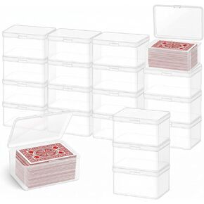 Vicenpal Playing Deck Card Storage Box Plastic Card Boxes Compatible with 100 Mtg Holder Storage Case 4.3 x 2.95 x 2.2 Inches Organizer Snap Closed Trading Games Collector(4 Pcs) in Kuwait