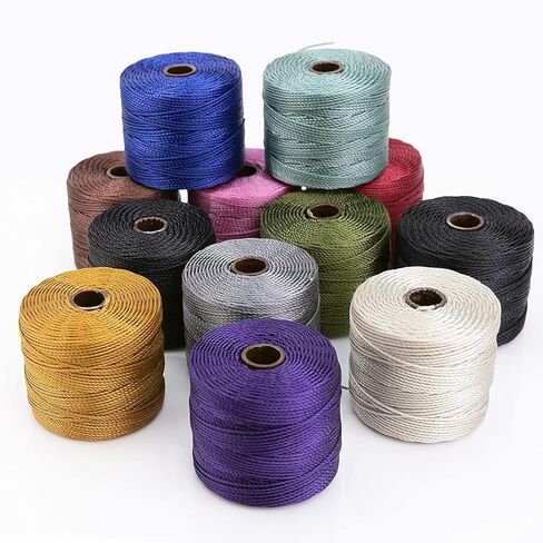 Beadsmith S-Lon #18 Cord, Multipack with 12 Spools (Adrienne Gaskell Mix), Ideal for Stringing Beading Crochet and Micro-Macrame Jewelry in Saudi Arabia